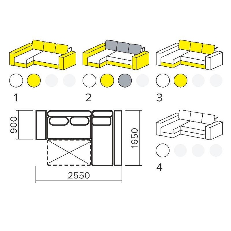 Диван кутовий КВАДРО Київський Стандарт
