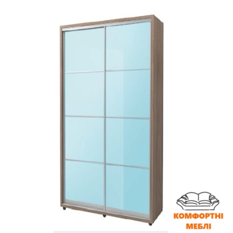 Шафа-купе 1600 2Д скло лакобельблакитна Київський Стандарт