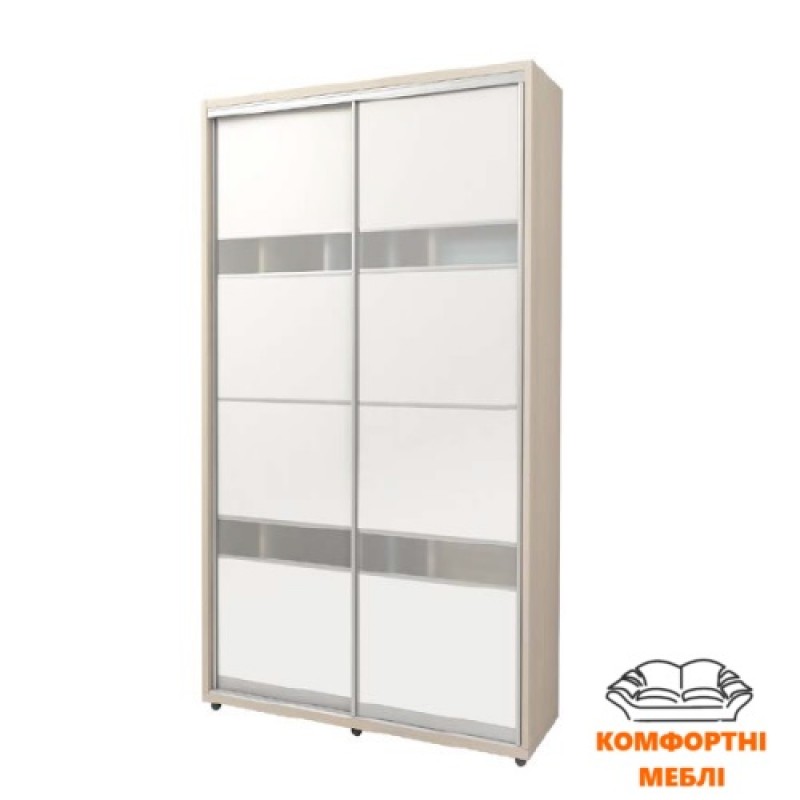 Шафа-купе 1700 2Д скло лакобельбіла+ скло сатин Київський Стандарт