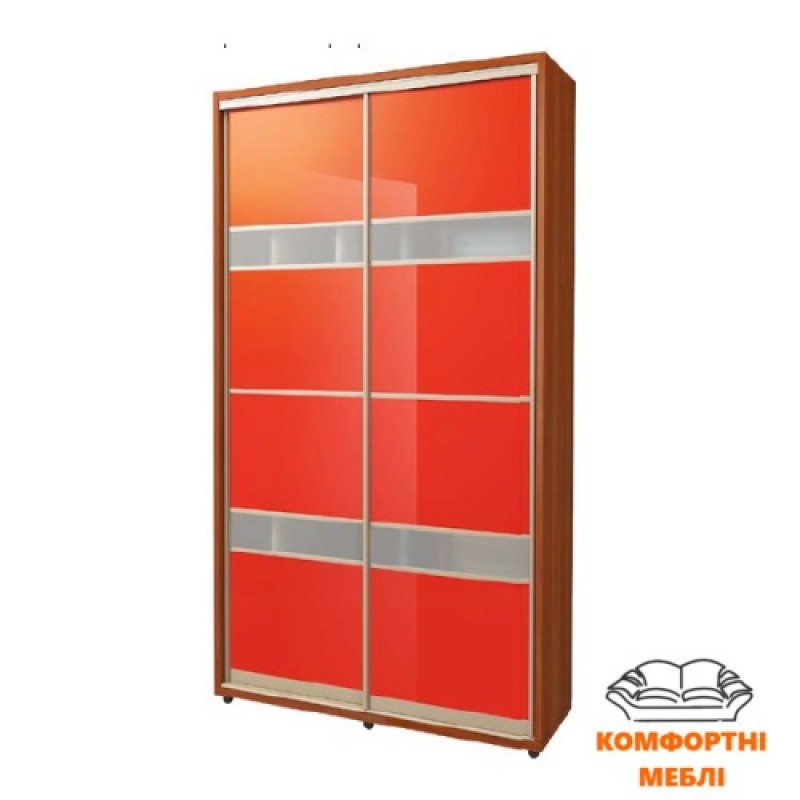 Шафа-купе 1700 2Д скло лакобельферрарі+ скло сатин Київський Стандарт