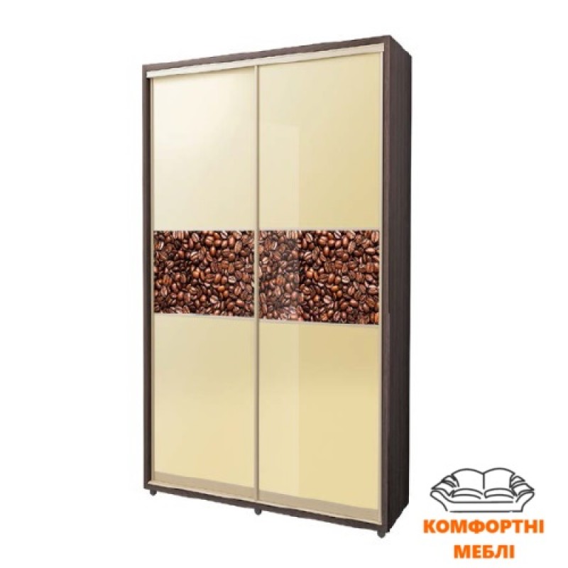 Шафа-купе 1800 2Д скло лакобельваніль + фотодрук №1070 Київський Стандарт