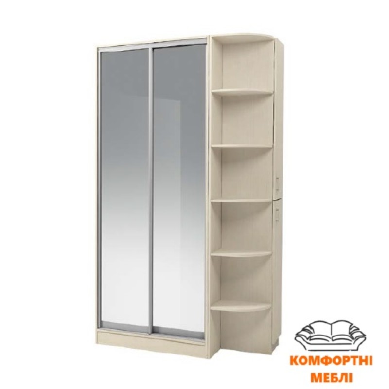 Шафа-купе 900 2Д дзеркало срібло Київський Стандарт
