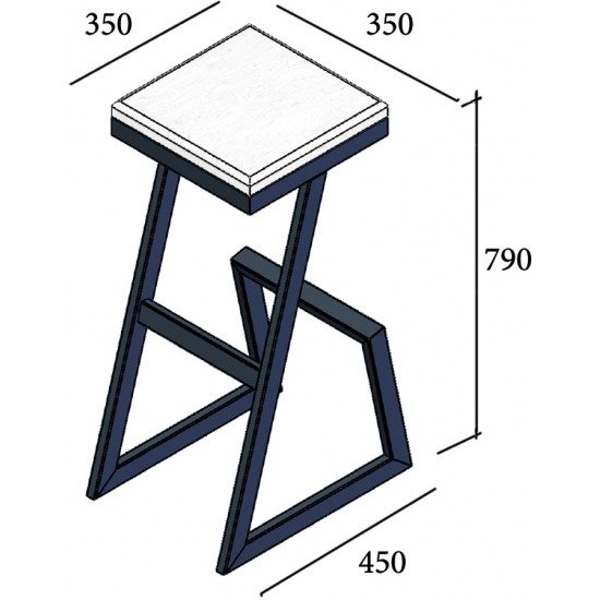 Стілець барний СЕТ Метал Дизайн