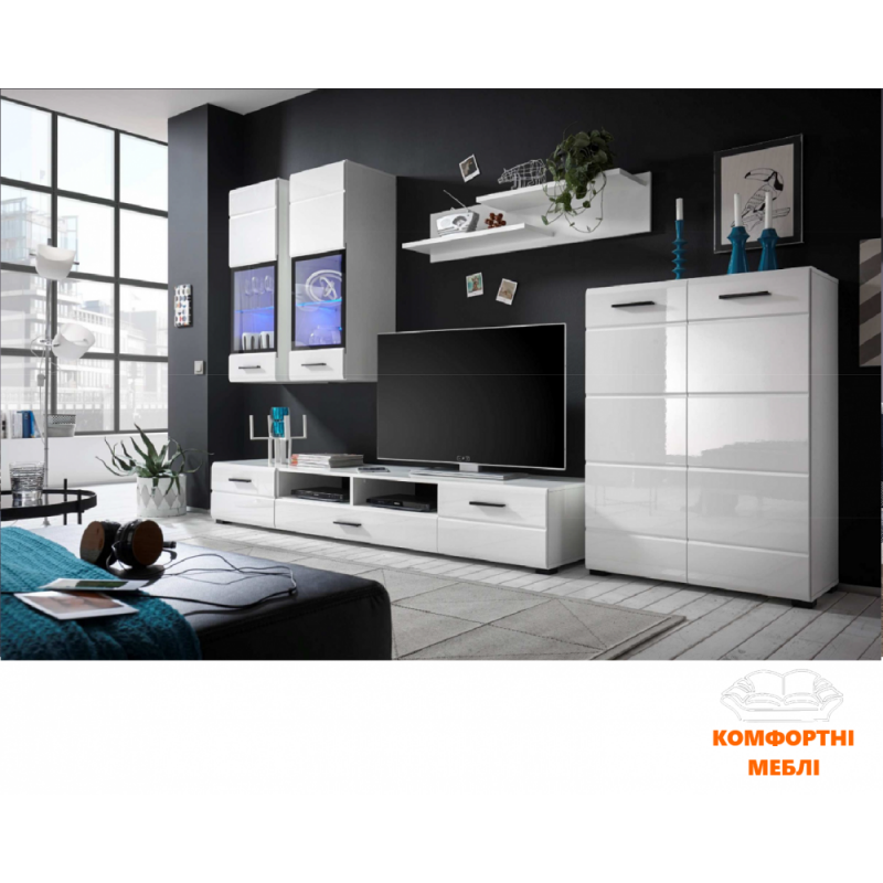 Модульна вітальня у мінімалістичному стилі ВМК-Україна Арктика