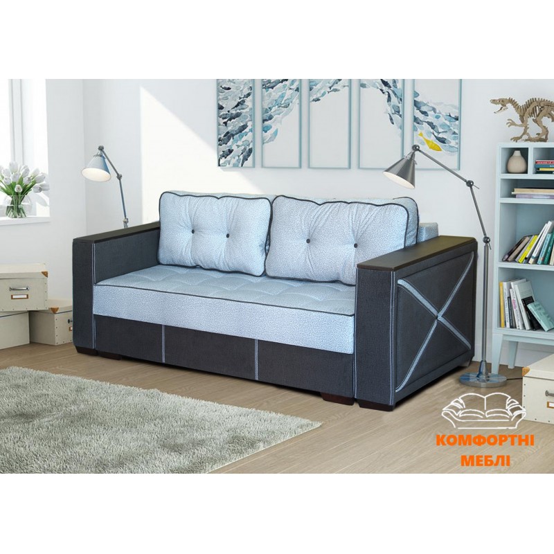 Диван-єврокнижка МАРКУС (відкидні підлокітники) VoSlav&Co