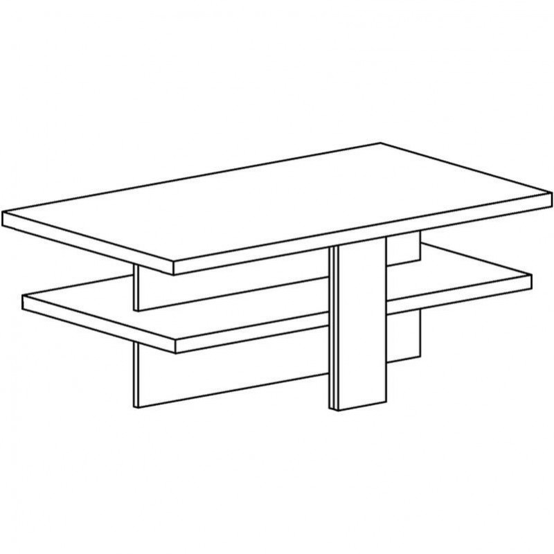 Стіл журнальний з полицями Blonski Paris Q