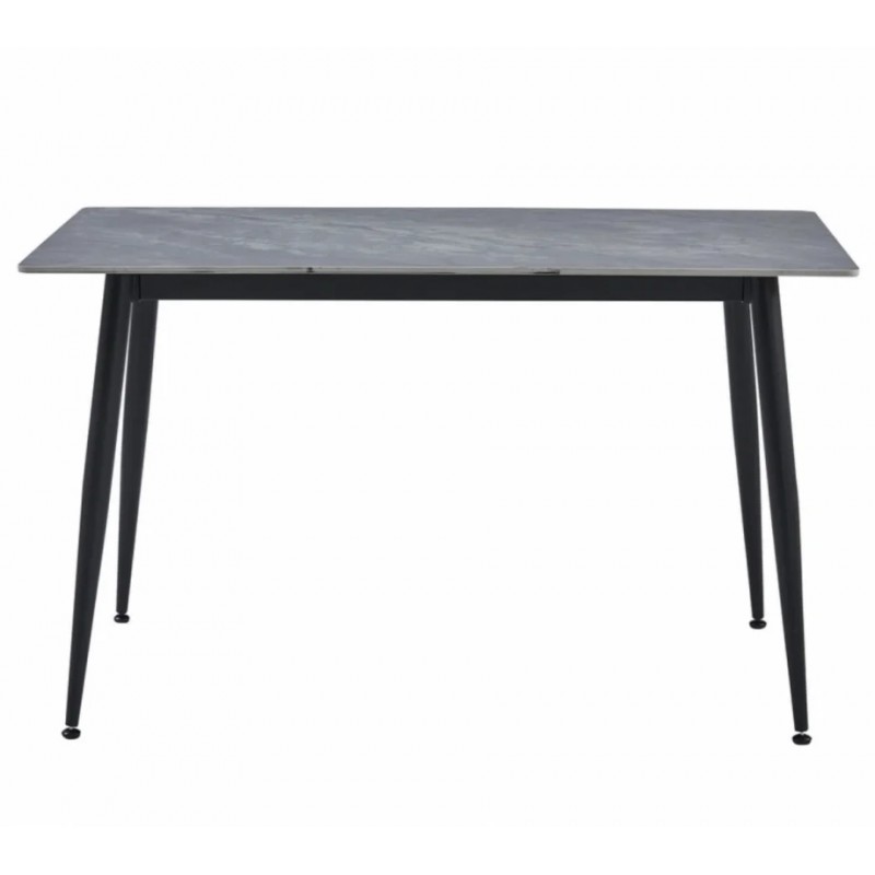 Стіл обідній SABA CERAMIC 130*70 сірий глянець / чорний каркас Intarsio