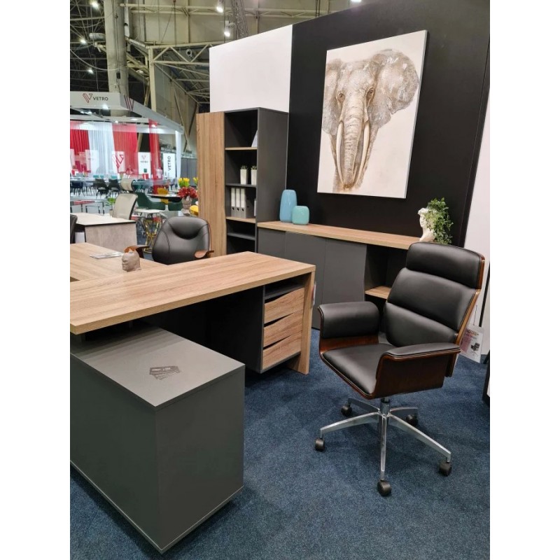 Комод Connect D Дуб Сонома Трюфель + Антрацит Intarsio