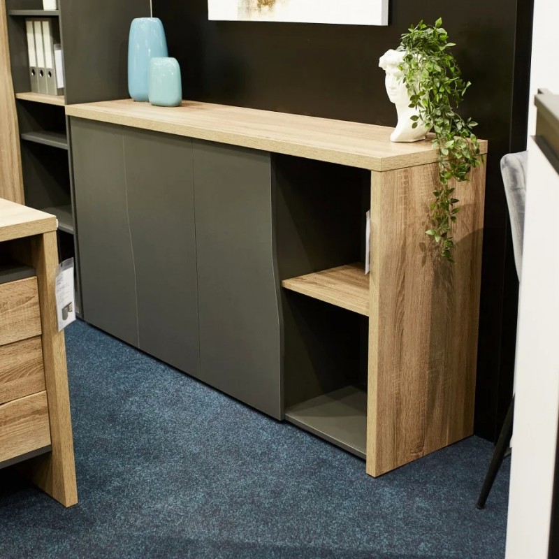 Комод Connect D Дуб Сонома Трюфель + Антрацит Intarsio