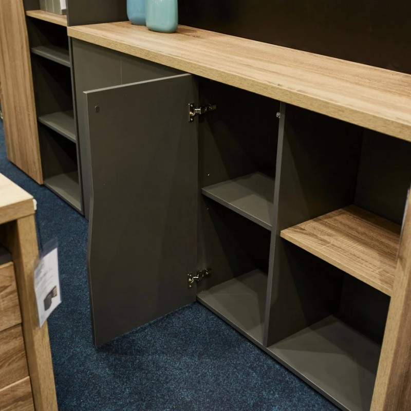 Комод Connect D Дуб Сонома Трюфель + Антрацит Intarsio