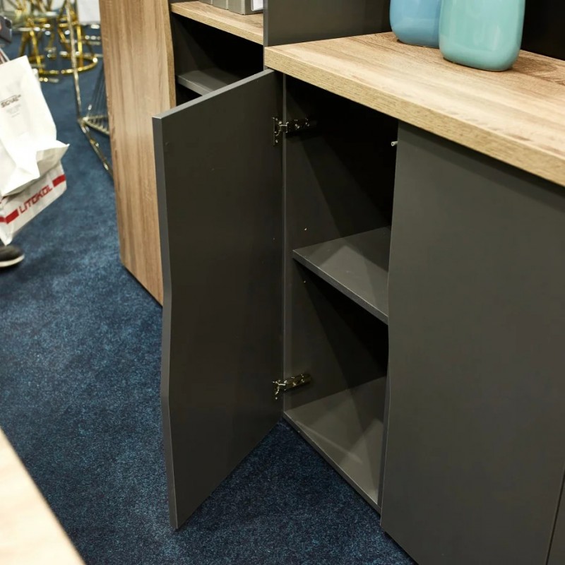 Комод Connect D Дуб Сонома Трюфель + Антрацит Intarsio