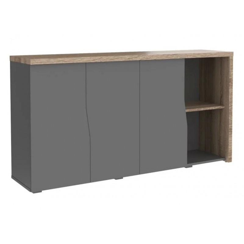 Комод Connect D Дуб Сонома Трюфель + Антрацит Intarsio