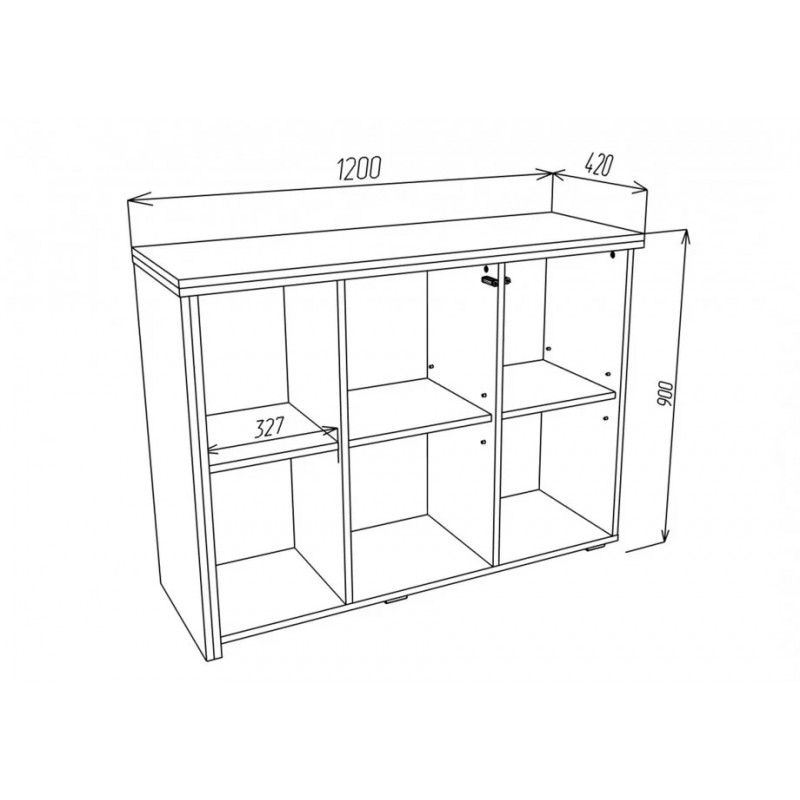 Комод Connect E Дуб Сонома Трюфель / Антрацит Intarsio