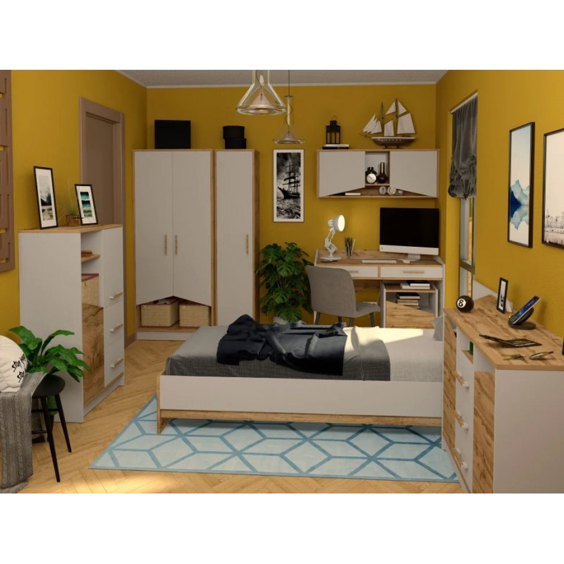 Комод Unity B Дуб Тахо / Біла Аляска Intarsio