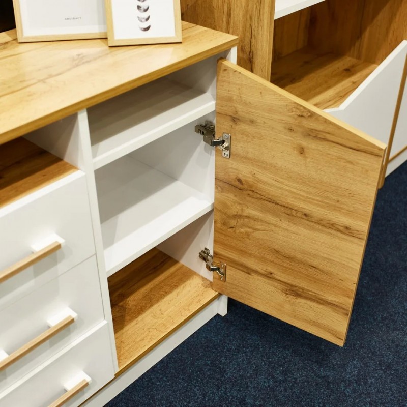 Комод Unity B Дуб Тахо / Біла Аляска Intarsio