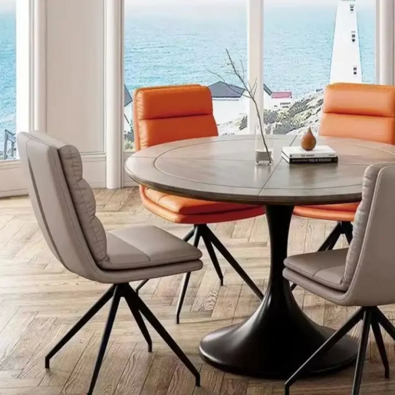 Cтілець CLIFF чорний каркас/помаранчевий Intarsio