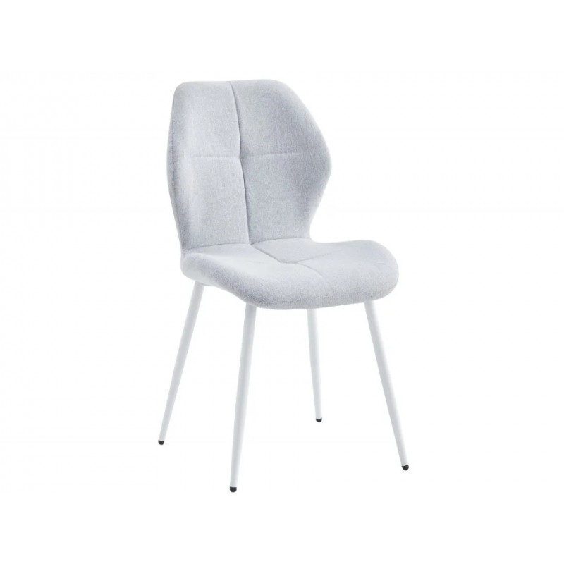 Cтілець DALE Білий метал / Світло-сірий тк. Intarsio