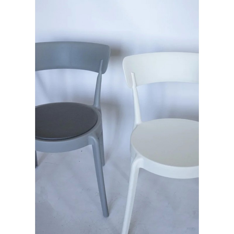 Cтілець для кухні LUNA пластик Білий Intarsio