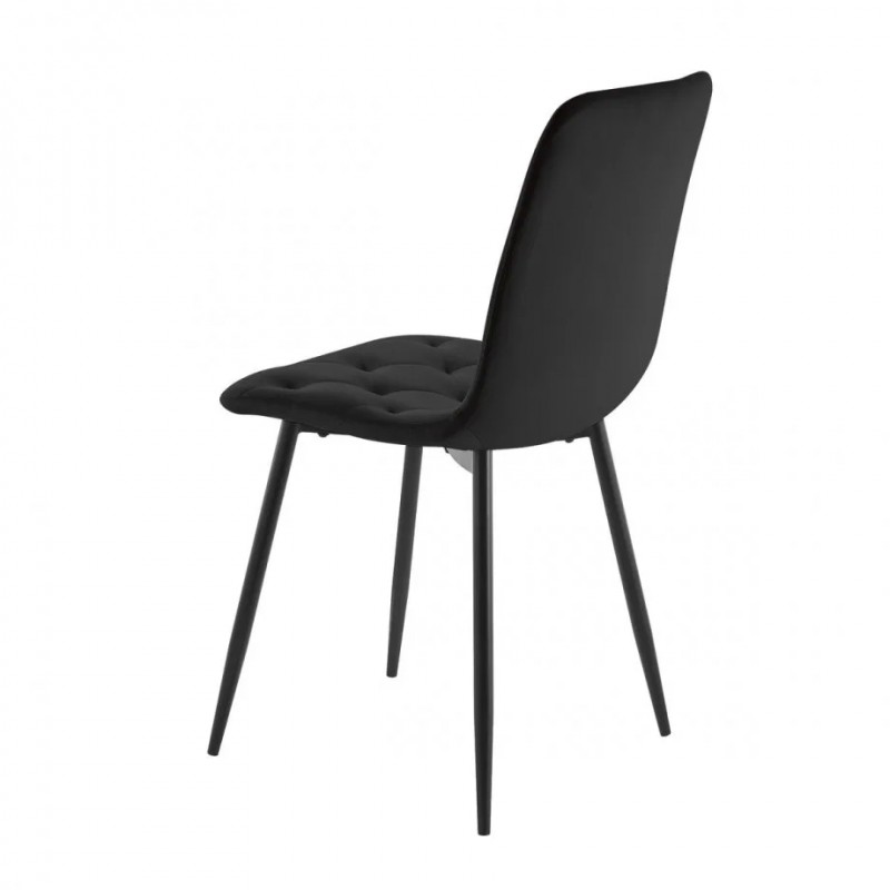 Cтілець ANETTE чорний каркас/чорний Intarsio