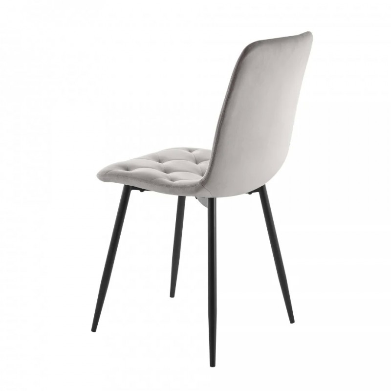 Cтілець ANETTE чорний каркас/сірий Intarsio