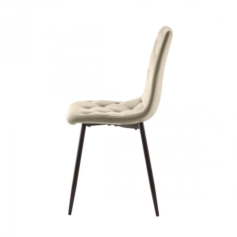 Cтілець ANETTE чорний каркас/темний беж Intarsio