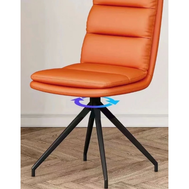 Cтілець CLIFF чорний каркас/помаранчевий Intarsio