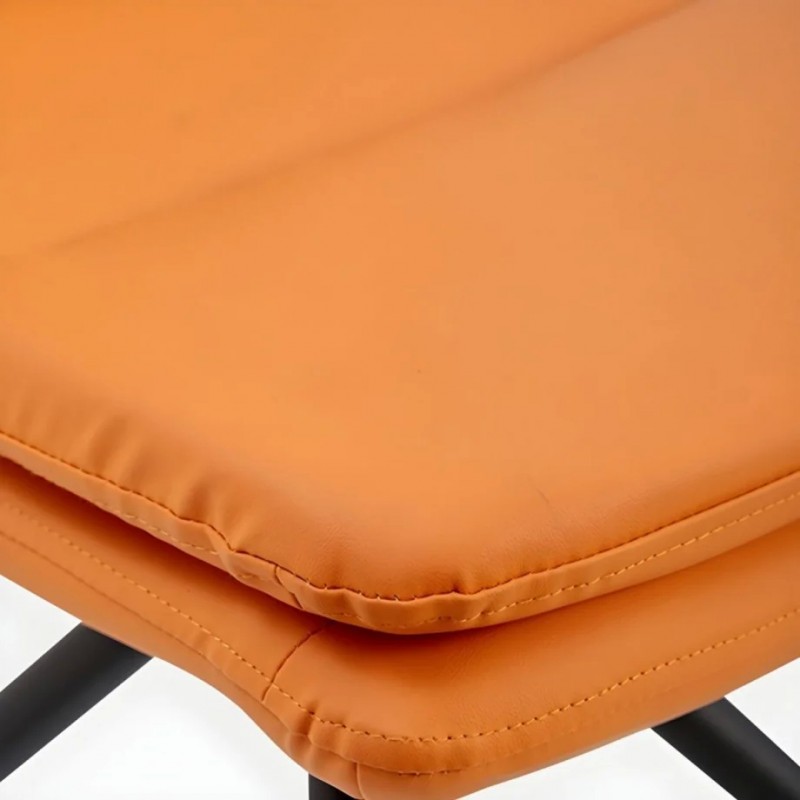 Cтілець CLIFF чорний каркас/помаранчевий Intarsio