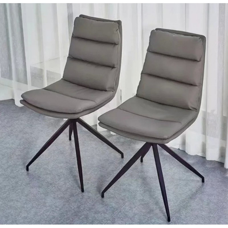 Cтілець CLIFF чорний каркас/сірий Intarsio