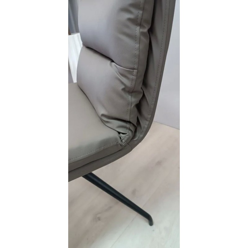 Cтілець CLIFF чорний каркас/сірий Intarsio