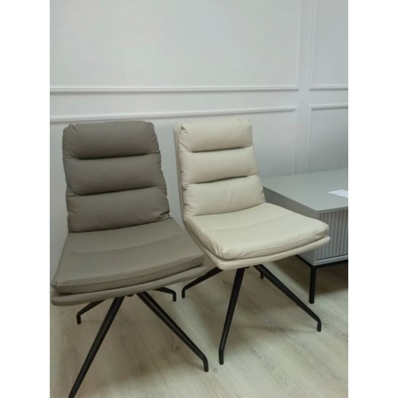 Cтілець CLIFF чорний каркас/сірий Intarsio