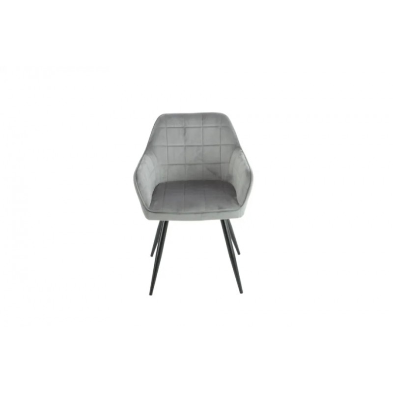 Cтілець DONNA чорний каркас/сірий Intarsio