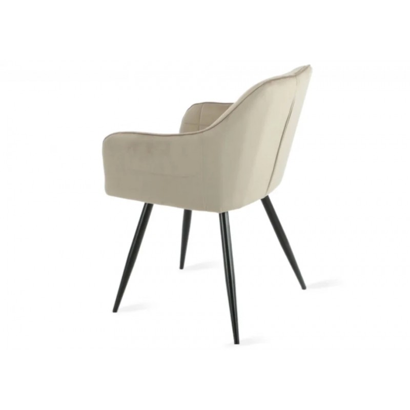 Cтілець DONNA чорний каркас/темний беж Intarsio