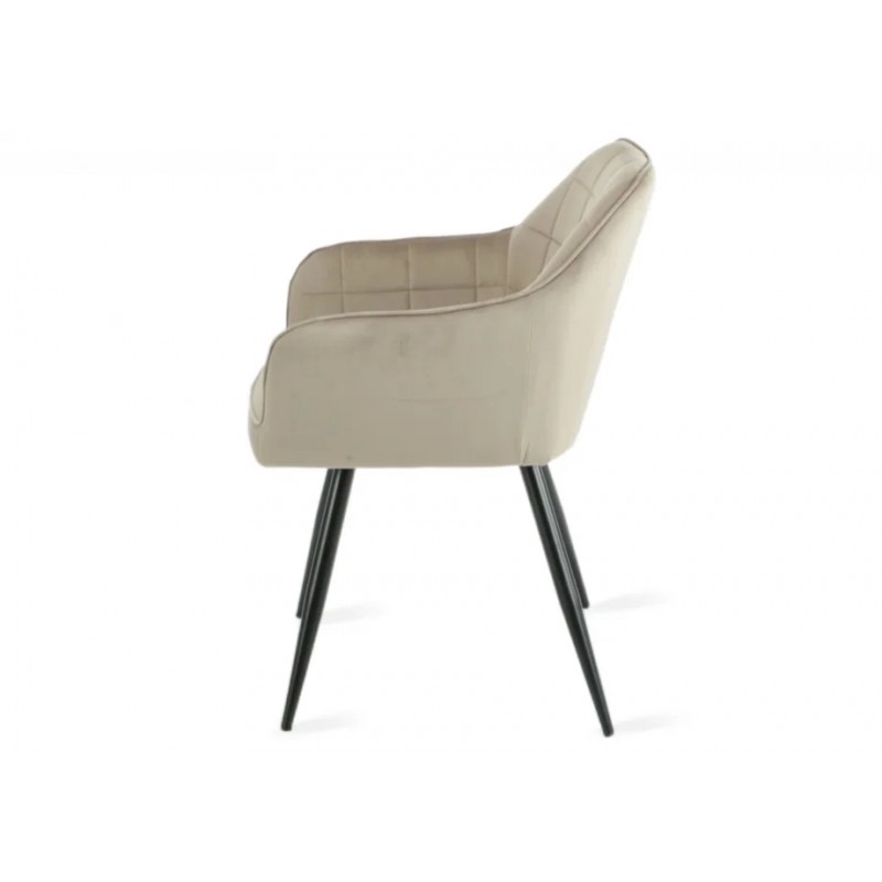 Cтілець DONNA чорний каркас/темний беж Intarsio