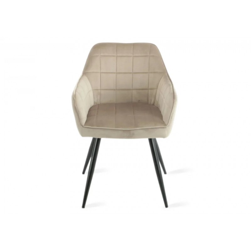 Cтілець DONNA чорний каркас/темний беж Intarsio