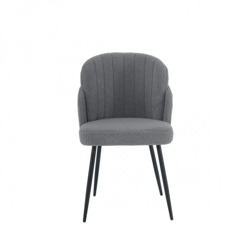 Cтілець FIFI чорний каркас/світло-сірий Teddy Intarsio
