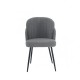Cтілець FIFI чорний каркас/світло-сірий Teddy Intarsio