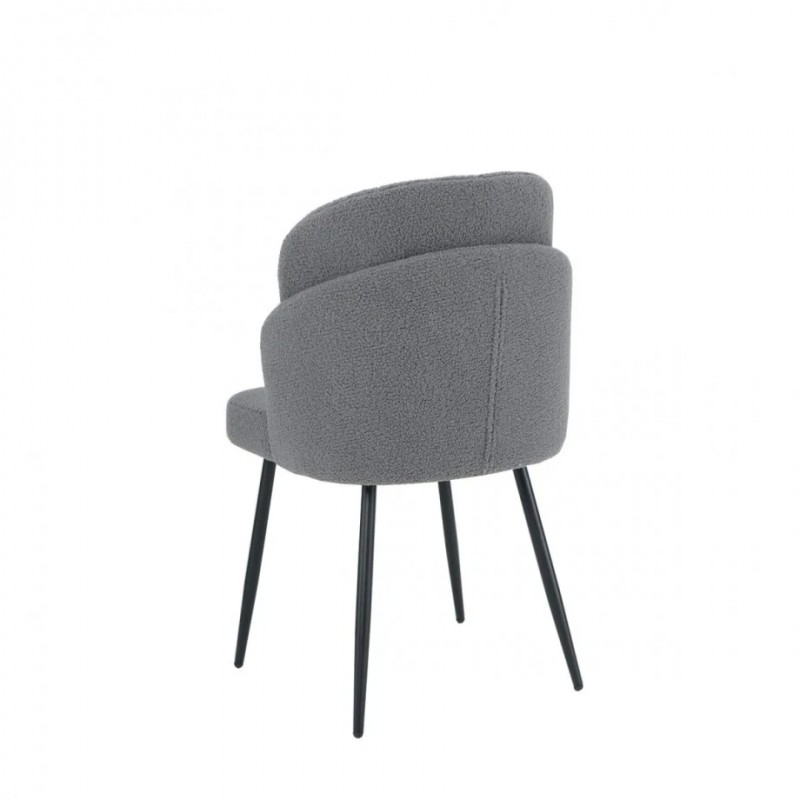 Cтілець FIFI чорний каркас/світло-сірий Teddy Intarsio