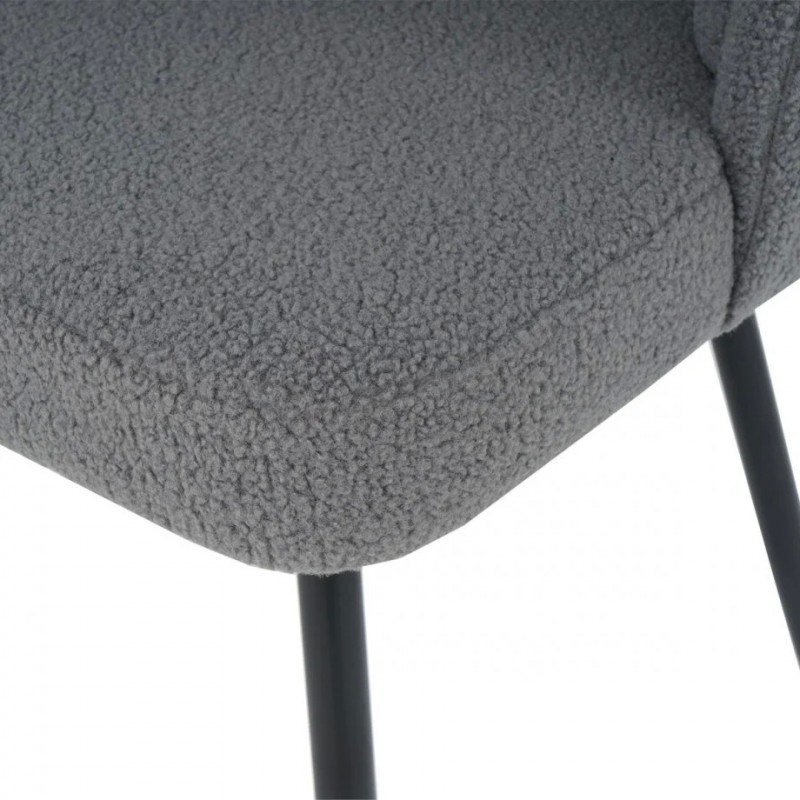 Cтілець FIFI чорний каркас/світло-сірий Teddy Intarsio