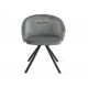 Cтілець KELLY чорний каркас/сірий Intarsio