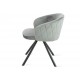 Cтілець KELLY чорний каркас/сірий Intarsio