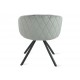 Cтілець KELLY чорний каркас/сірий Intarsio