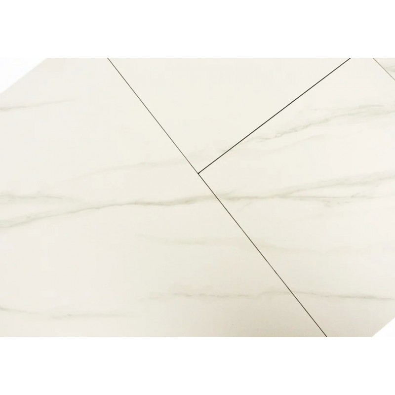 Стіл DETROIT CERAMIC білий ефект мармуру / білий глянець 160(200)X90 Intarsio