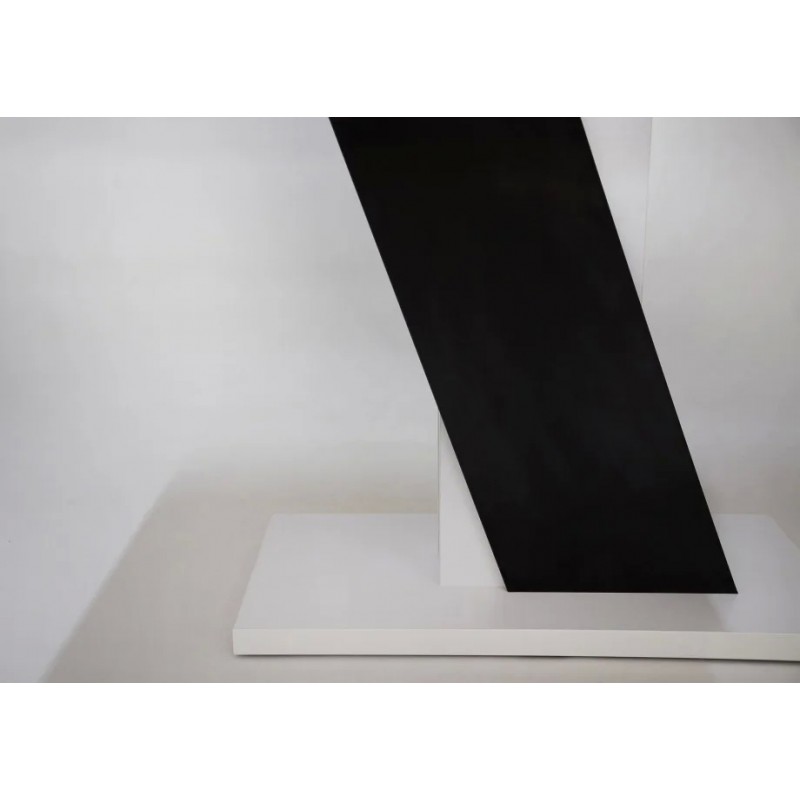 Стіл обідній Carvelo 140(180)x80 Біла Аляска / Чорний Уніколор Intarsio