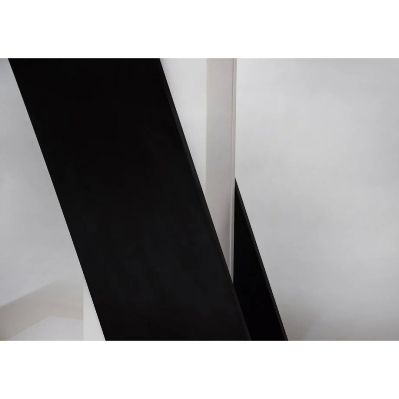 Стіл обідній Carvelo 140(180)x80 Біла Аляска / Чорний Уніколор Intarsio