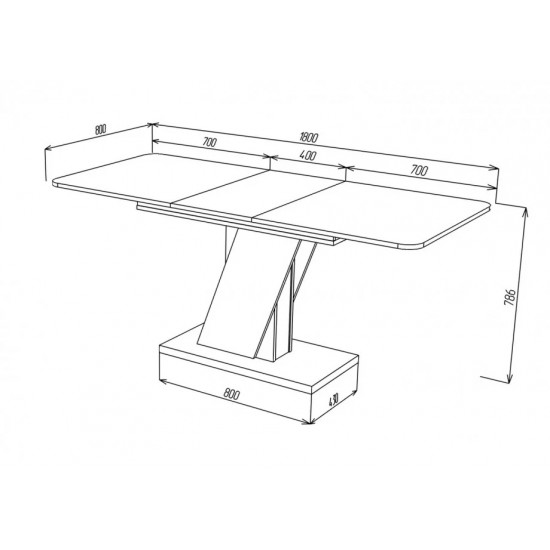 Стіл обідній Carvelo 140(180)x80 Біла Аляска / Індастріал Intarsio Стіл обідній Carvelo 140(180)x80 Біла Аляска / Індастріал Intarsio