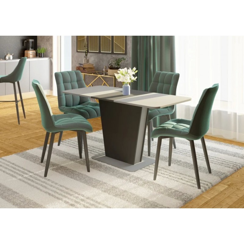 Стіл обідній Cosmo Grey 110(145)x68 см Графіт / Сірий Камінь Intarsio Стіл обідній Cosmo Grey 110(145)x68 см Графіт / Сірий Камінь Intarsio