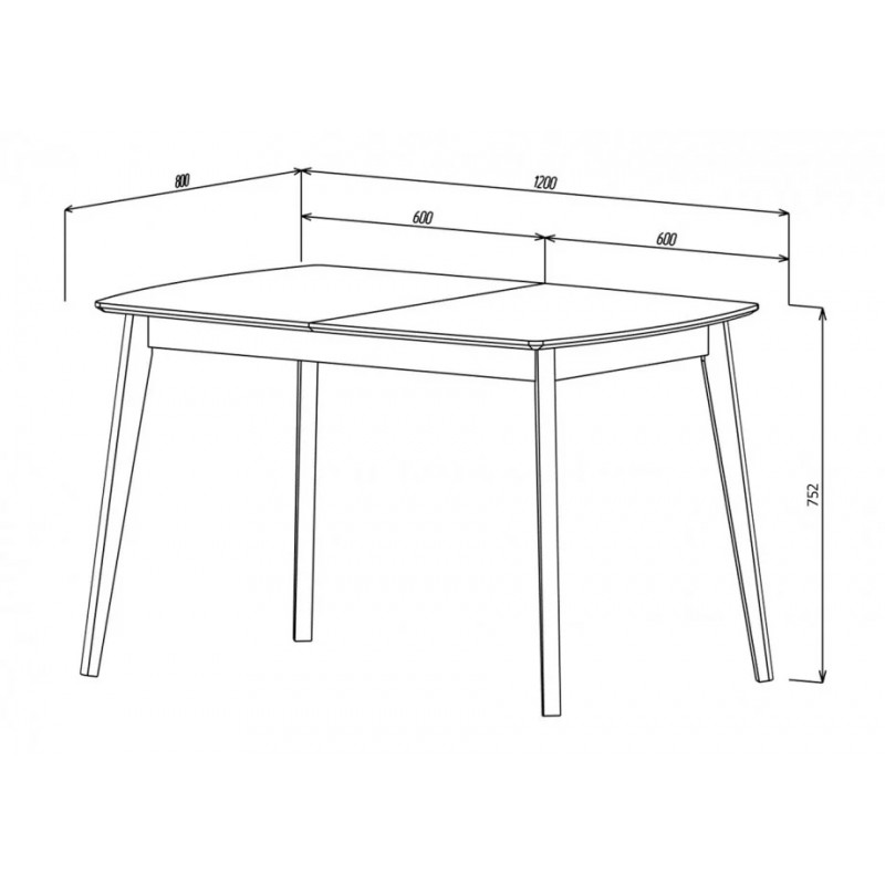 Стіл обідній Exen II 120 (160) х80 см Кремовий Intarsio