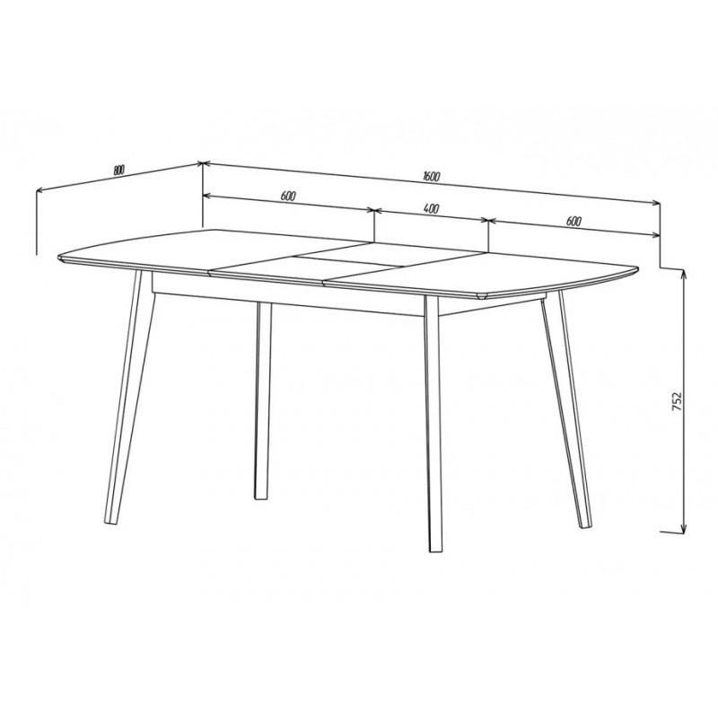 Стіл обідній Exen II 120 (160) х80 см Кремовий Intarsio