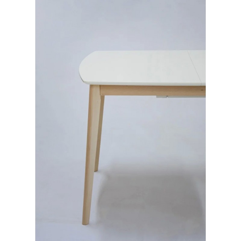 Стіл обідній Exen II 120 (160) х80 см Кремовий Intarsio