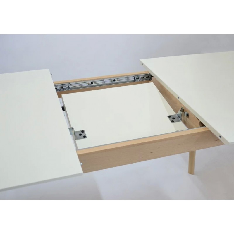 Стіл обідній Exen II 120 (160) х80 см Кремовий Intarsio